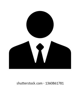 Businessman icon, User icon of man in business suit. - Vector
