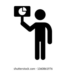 Businessman icon, User icon of man in business suit. - Vector