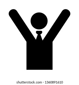 Businessman icon, User icon of man in business suit. - Vector