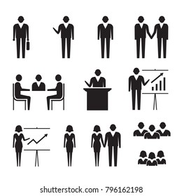 businessman icon, vector