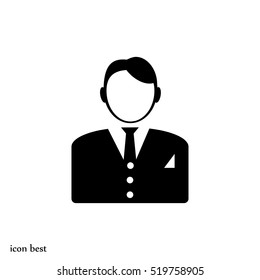 businessman icon, vector best flat icon, EPS
