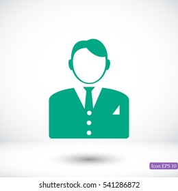 businessman icon, vector best flat icon, EPS