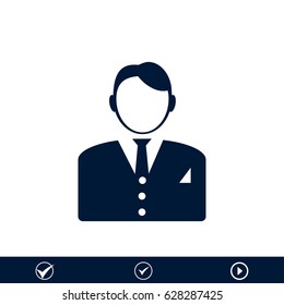 businessman icon, vector best flat icon, EPS