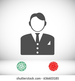 businessman icon, vector best flat icon, EPS