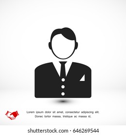 businessman icon, vector best flat icon, EPS