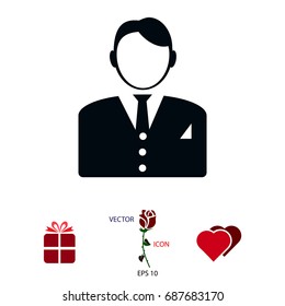 businessman icon, vector best flat icon, EPS