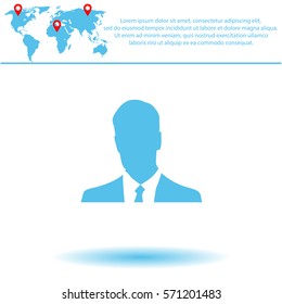 Businessman  icon. Vector design.