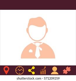 Businessman  icon. Vector design.
