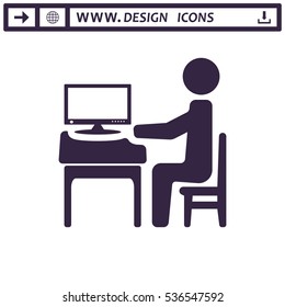 Businessman Icon Vector flat design style