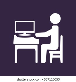 Businessman Icon Vector flat design style