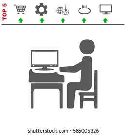 Businessman Icon Vector flat design style