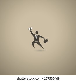 Businessman icon - vector illustration