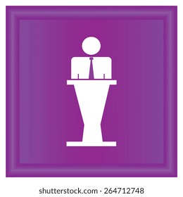 Businessman icon. vector illustration. Flat design style.