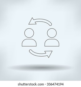 businessman icon, vector illustration. Flat design style.