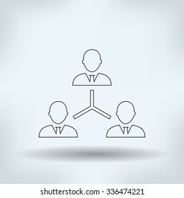 businessman icon, vector illustration. Flat design style.