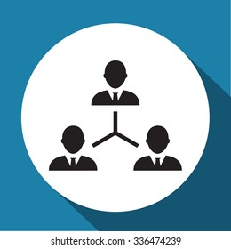 businessman icon, vector illustration. Flat design style.