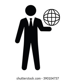 businessman Icon Vector Illustration on the white background.