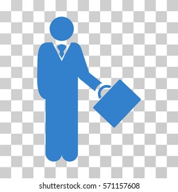 Businessman icon. Vector illustration style is flat iconic symbol, cobalt color, transparent background. Designed for web and software interfaces.