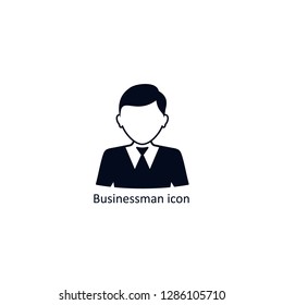 Businessman icon, Vector isolated man avatar silhouette.