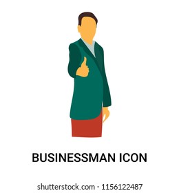 Businessman icon vector isolated on white background, Businessman transparent sign , standing people, person or human illustration