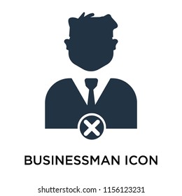 Businessman icon vector isolated on white background, Businessman transparent sign