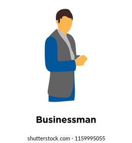 Businessman icon vector isolated on white background, Businessman transparent sign , standing human or people cartoon character illustration