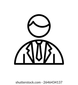 businessman icon vector with line style