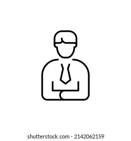 Icono de hombre de negocios en vector. logotipo