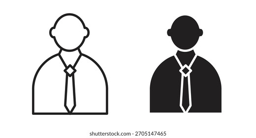 Businessman icon vector modern flat and stroke designs