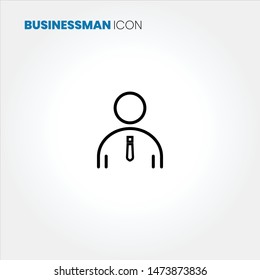 Businessman icon vector on white background