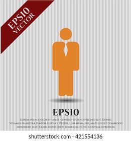 businessman icon vector symbol flat eps jpg app web