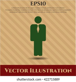 símbolo de icono de empresario vector eps planos jpg aplicación web