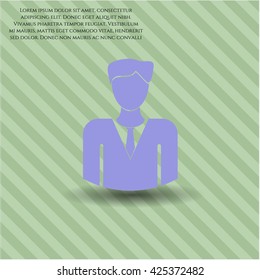 Business-man-Symbol, Vektorsymbol flach eps jpg app web