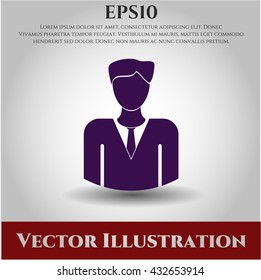 businessman icon vector symbol flat eps jpg app web