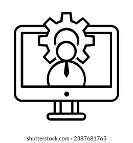 Businessman icon vector. User illustration sign. Account symbol or logo.