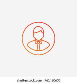 Businessman icon.gradient illustration isolated vector sign symbol