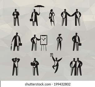 Businessman icons. Vector format