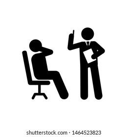 Businessman idea explain office icon. Element of businessman pictogram icon