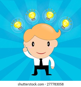businessman with ideas 