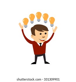 Businessman with ideas.
