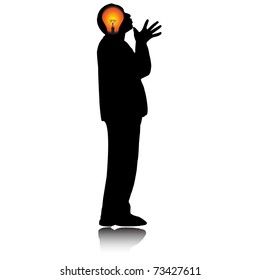  Businessman an idea.Vector