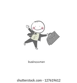 Businessman. Illustration.