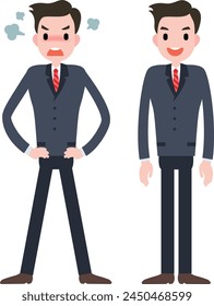 Hombre de negocios ilustración diseño Vector plano