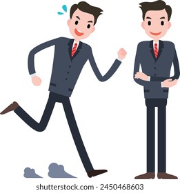 Hombre de negocios ilustración diseño Vector plano