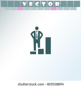 Businessman increase icon.