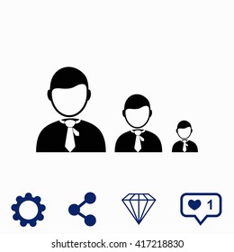Businessman increase icon.