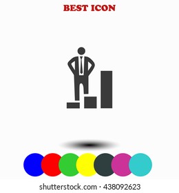 Businessman increase icon.