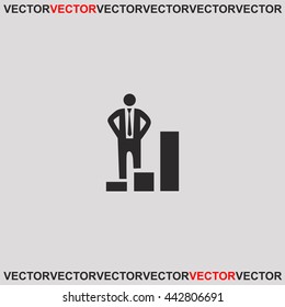 Businessman increase icon.