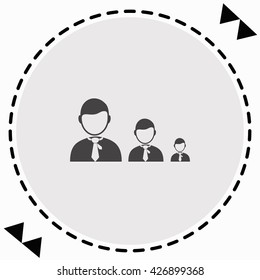 Businessman increase icon Flat Design. Isolated Illustration.
