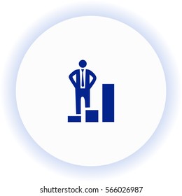 Businessman increase  icon. Vector design. 